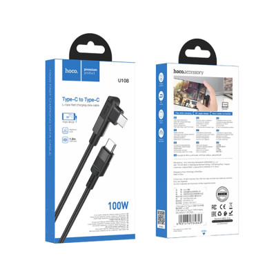 Cablu de date tip C Fast Charging Hoco U108, 1.2m, negru