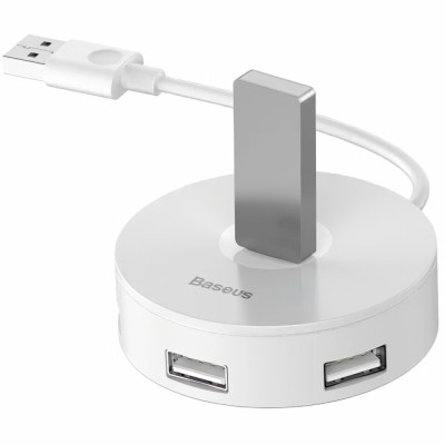 Hub USB la USB 3.0, 3x USB 2.0, Micro-USB, 10cm - Baseus Airjoy (CAHUB-F02) - White