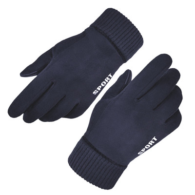 Manusi Touchscreen, Techsuit Suede (ST0009), albastru