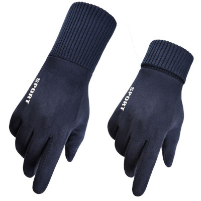 Manusi Touchscreen, Techsuit Suede (ST0009), albastru