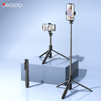 Yesido - Selfie Stick (SF13) - Stable, Adjustable, 360Â° Rotation, Remote Controller, Screw 1/4 Compatible - Black