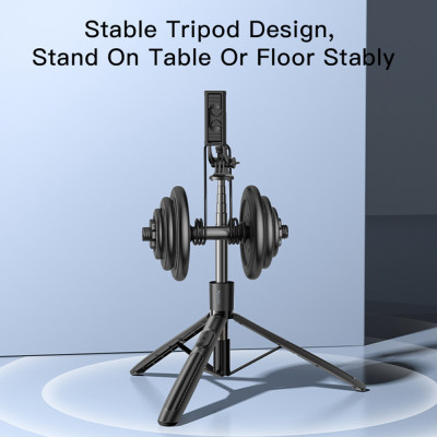 Yesido - Selfie Stick (SF13) - Stable, Adjustable, 360Â° Rotation, Remote Controller, Screw 1/4 Compatible - Black