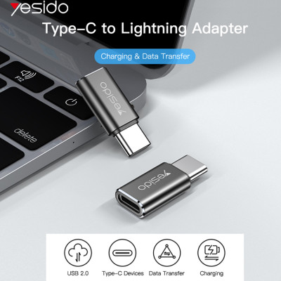 Adaptor Type-C la Lightning, cu Functia OTG - Yesido (GS22), gri