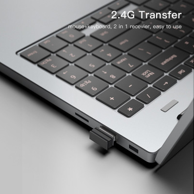 Yesido - Wireless Keyboard and Mouse Set (KB12) - Intelligent Hibernation, Plug&Play - Black
