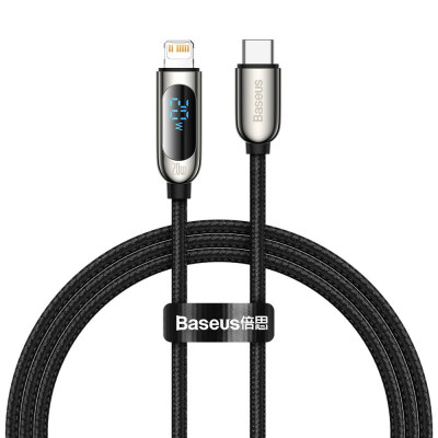 Cablu de Date Type-C la Lightning 20W, 1m - Baseus Display  (CATLSK-01) - Black