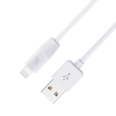 Cablu de Date USB-A la Lightning 10.5W, 2.4A, 2m - Hoco Rapid (X1) - Alb