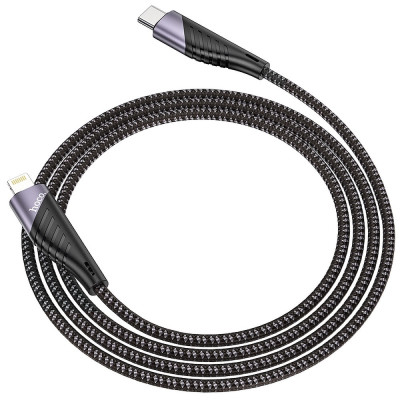 Cablu de Date Type-C la Lightning PD 20W, 3A, 1.2m - Hoco Freeway (U95)- Black
