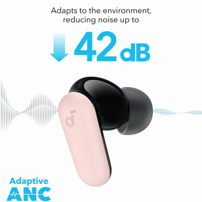 Casti Bluetooth TWS, Noise Cancelling, Touch Control, IP54 - Anker SoundCore P30i (A3959351) - Pink