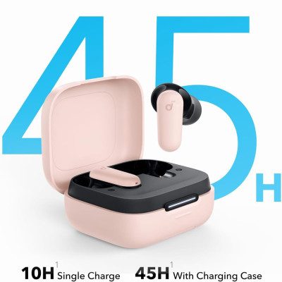 Casti Bluetooth TWS, Noise Cancelling, Touch Control, IP54 - Anker SoundCore P30i (A3959351) - Pink