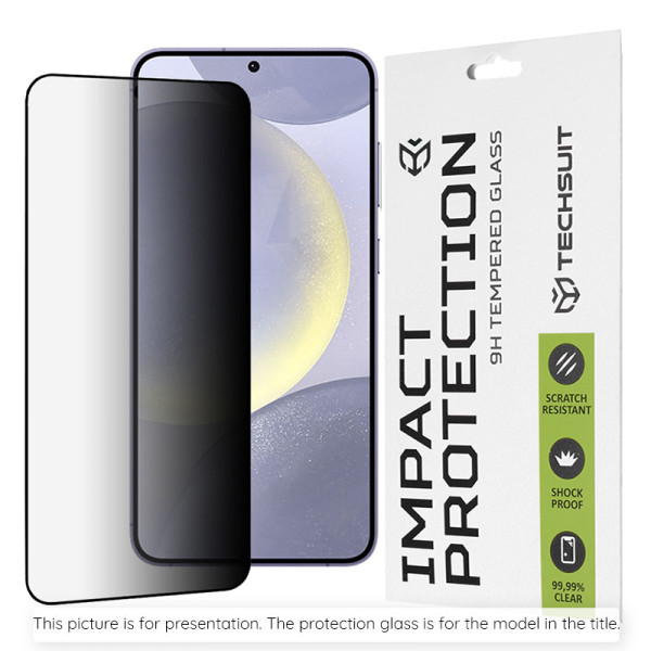 Folie pentru Google Pixel 9, 9 Pro - Techsuit 111D Privacy Full Glue - Black