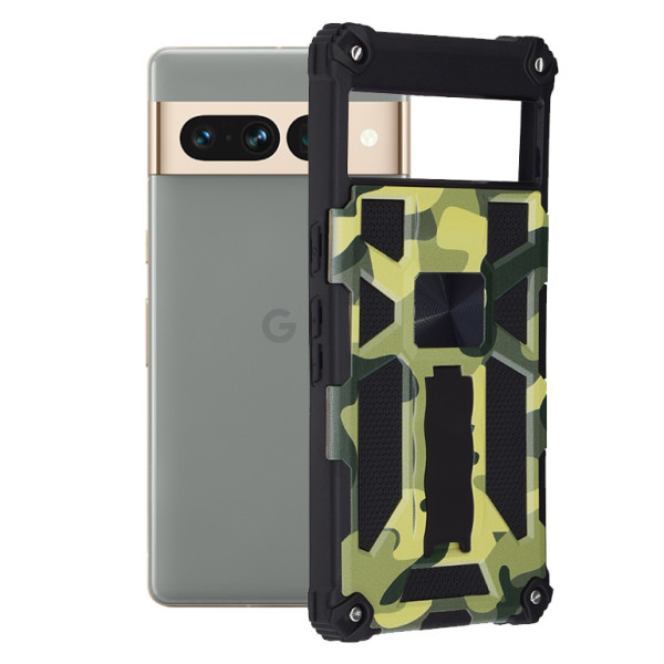 Husa pentru Google Pixel 7 Pro - Techsuit Blazor Series - Camo Lime