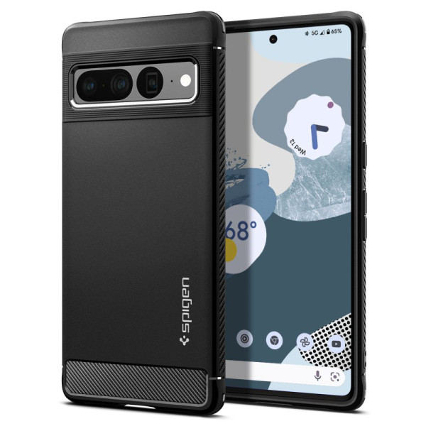 Husa pentru Google Pixel 7 Pro - Spigen Rugged Armor - Matte Black