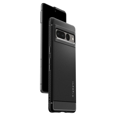 Husa pentru Google Pixel 7 Pro - Spigen Rugged Armor - Matte Black