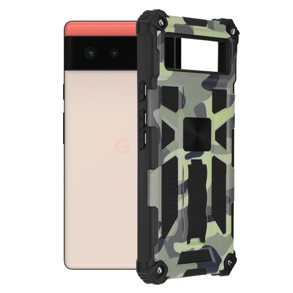 Husa pentru Google Pixel 6 - Techsuit Blazor Series - Camo Lime