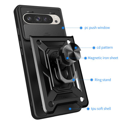 Husa pentru Google Pixel 9 , 9 Pro - Techsuit CamShield Series - Green