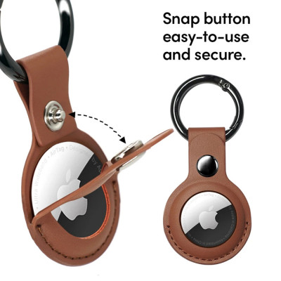 Husa pentru AirTag (set 2) - Techsuit Secure Leather Holder (SLH1) - Multicolor