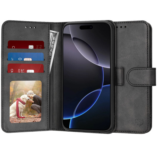 Husa pentru iPhone 16 Pro Max , Techsuit Diary Book , negru