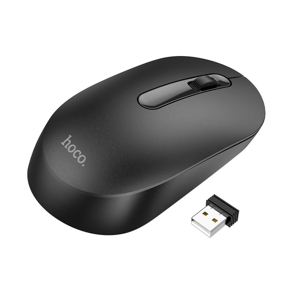 Mouse Hoco – Wireless Mouse (GM14) – 2.4G, 1200 DPI, 3D Button – Black